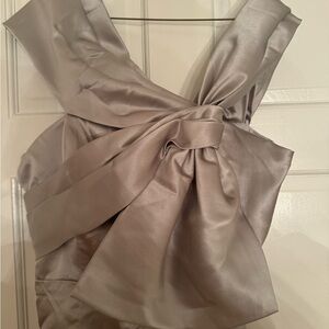 Never worn! Beige/silver formal dress. NWOT